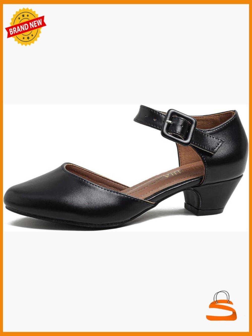 Closed Toe Low Chunky Heel Pumps Ankle Strap Dress Shoes Work Wedding